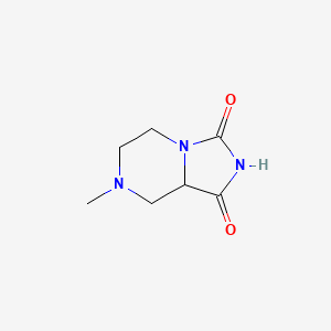 molecular formula C7H11N3O2 B13120681 7-Methyltetrahydroimidazo[1,5-A]pyrazine-1,3(2H,5H)-dione CAS No. 70336-01-5