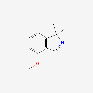 molecular formula C11H13NO B13120697 4-methoxy-1,1-dimethyl-1H-isoindole 