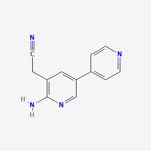 2-(2-Amino-5-pyridin-4-ylpyridin-3-yl)acetonitrile