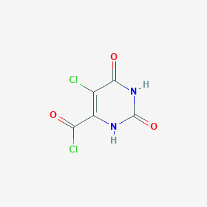 molecular formula C5H2Cl2N2O3 B13120728 5-Chloro-2,6-dioxo-1,2,3,6-tetrahydropyrimidine-4-carbonyl chloride CAS No. 52759-28-1