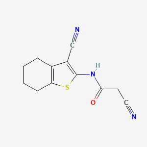 molecular formula C12H11N3OS B1312073 2-氰基-N-(3-氰基-4,5,6,7-四氢-1-苯并噻吩-2-基)乙酰胺 CAS No. 73227-84-6