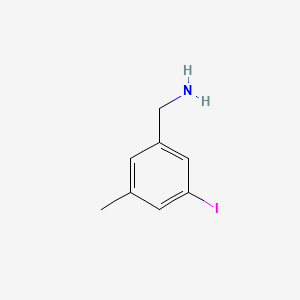 molecular formula C8H10IN B13120744 (3-Iodo-5-methylphenyl)methanamine 