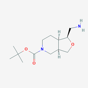 molecular formula C13H24N2O3 B13120756 tert-butyl (1S,3aR,7aR)-1-(aminomethyl)hexahydrofuro[3,4-c]pyridine-5(3H)-carboxylate 