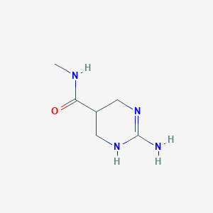 molecular formula C6H12N4O B13120804 2-amino-N-methyl-1,4,5,6-tetrahydropyrimidine-5-carboxamide 