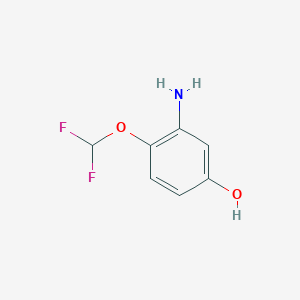 molecular formula C7H7F2NO2 B13120818 3-Amino-4-(difluoromethoxy)phenol 