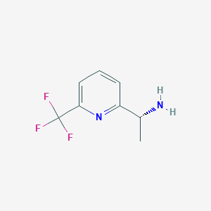 molecular formula C8H9F3N2 B13120842 (R)-1-(6-(Trifluoromethyl)pyridin-2-yl)ethan-1-amine 