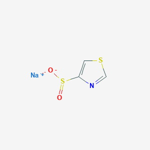 molecular formula C3H2NNaO2S2 B13120852 Sodiumthiazole-4-sulfinate 