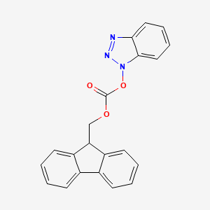 molecular formula C21H15N3O3 B1312089 (9H-Fluoren-9-yl)methyl 1H-benzo[d][1,2,3]triazol-1-yl carbonate CAS No. 82911-71-5