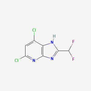 5,7-Dichloro-2-(difluoromethyl)-3H-imidazo[4,5-b]pyridine