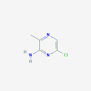 molecular formula C5H6ClN3 B13120947 6-Chloro-3-methylpyrazin-2-amine 