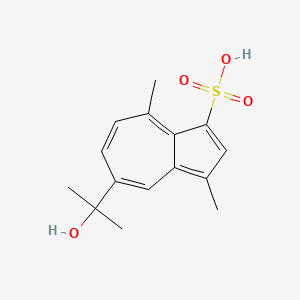 molecular formula C15H18O4S B13120976 5-(2-Hydroxypropan-2-yl)-3,8-dimethylazulene-1-sulfonicacid 