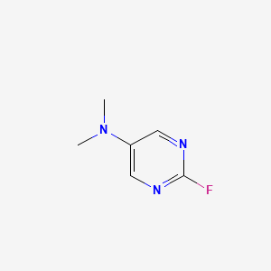 molecular formula C6H8FN3 B13120995 2-fluoro-N,N-dimethylpyrimidin-5-amine 