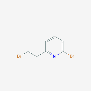 molecular formula C7H7Br2N B13121016 2-Bromo-6-(2-bromoethyl)pyridine CAS No. 2002472-55-9