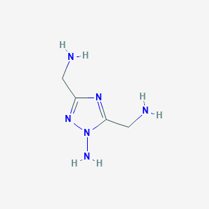 molecular formula C4H10N6 B13121056 (1-Amino-1H-1,2,4-triazole-3,5-diyl)dimethanamine 