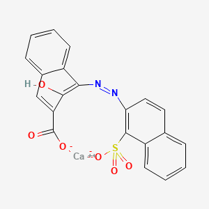 molecular formula C21H12CaN2O6S B13121080 Calcium;3-hydroxy-4-[(1-sulfonatonaphthalen-2-yl)diazenyl]naphthalene-2-carboxylate 