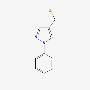 molecular formula C10H9BrN2 B13121109 4-(bromomethyl)-1-phenyl-1H-pyrazole 