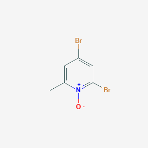 molecular formula C6H5Br2NO B13121147 2,4-dibromo-6-methylpyridine N-oxide 