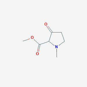 molecular formula C7H11NO3 B13121178 Methyl1-methyl-3-oxopyrrolidine-2-carboxylate 