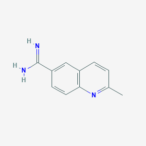 molecular formula C11H11N3 B13121183 2-Methylquinoline-6-carboximidamide 