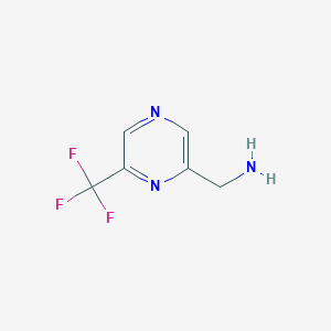 molecular formula C6H6F3N3 B13121197 (6-(Trifluoromethyl)pyrazin-2-YL)methanamine 