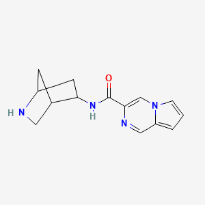 molecular formula C14H16N4O B13121228 N-(2-Azabicyclo[2.2.1]heptan-5-yl)pyrrolo[1,2-a]pyrazine-3-carboxamide 