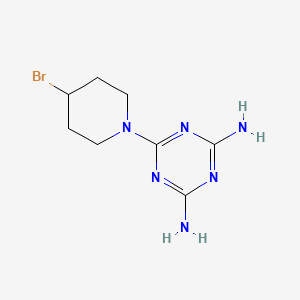 molecular formula C8H13BrN6 B13121272 6-(4-Bromopiperidin-1-YL)-1,3,5-triazine-2,4-diamine CAS No. 885268-33-7