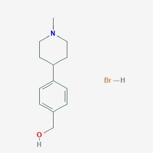 molecular formula C13H20BrNO B13121314 (4-(1-Methylpiperidin-4-yl)phenyl)methanolhydrobromide 