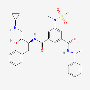 B1312133 N-[(1S,2R)-1-Benzyl-3-(cyclopropylamino)-2-hydroxypropyl]-5-[methyl(methylsulfonyl)amino]-N'-[(1R)-1-phenylethyl]isophthalamide CAS No. 797035-11-1
