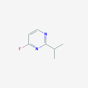 molecular formula C7H9FN2 B13121330 4-Fluoro-2-isopropylpyrimidine 