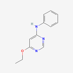 molecular formula C12H13N3O B13121342 6-ethoxy-N-phenylpyrimidin-4-amine 