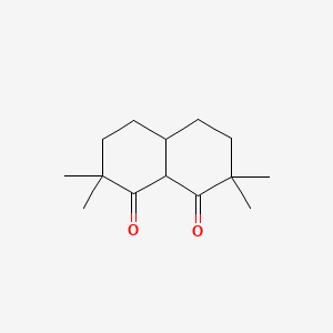 molecular formula C14H22O2 B13121348 2,2,7,7-Tetramethylhexahydronaphthalene-1,8(2H,8aH)-dione 