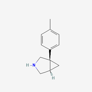 molecular formula C12H15N B13121355 Rel-(1R,5R)-1-(p-tolyl)-3-azabicyclo[3.1.0]hexane 