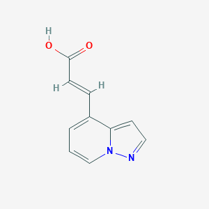 molecular formula C10H8N2O2 B13121377 (E)-3-(Pyrazolo[1,5-a]pyridin-4-yl)acrylicacid 