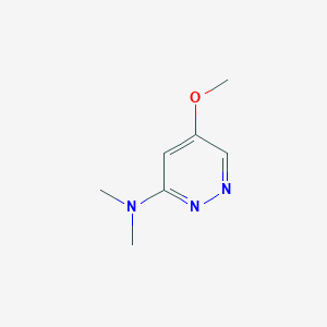 molecular formula C7H11N3O B13121433 5-methoxy-N,N-dimethylpyridazin-3-amine 