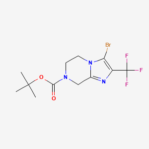 tert-Butyl 3-broMo-2-(trifluoromethyl)-5,6-dihydroimidazo[1,2-a]pyrazine-7(8H)-carboxylate