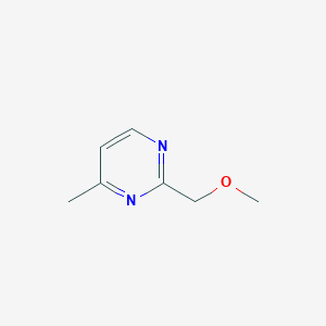 molecular formula C7H10N2O B13121455 2-(Methoxymethyl)-4-methylpyrimidine 