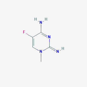 molecular formula C5H7FN4 B13121484 5-Fluoro-2-imino-1-methyl-1,2-dihydropyrimidin-4-amine 