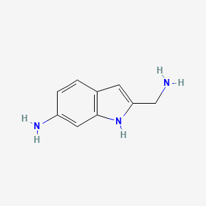 molecular formula C9H11N3 B13121494 2-(Aminomethyl)-1H-indol-6-amine 