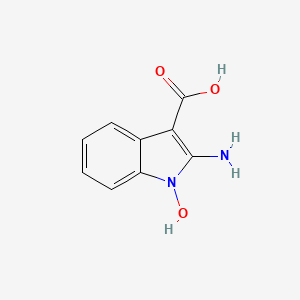 molecular formula C9H8N2O3 B13121524 2-Amino-1-hydroxy-1H-indole-3-carboxylic acid CAS No. 73154-81-1