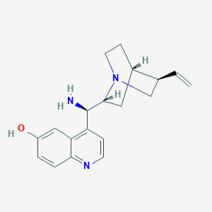 molecular formula C19H23N3O B13121548 4-((R)-Amino((1S,2R,4S,5R)-5-vinylquinuclidin-2-yl)methyl)quinolin-6-ol 