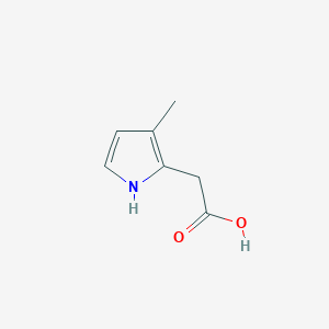 molecular formula C7H9NO2 B13121556 2-(3-methyl-1H-pyrrol-2-yl)acetic acid 