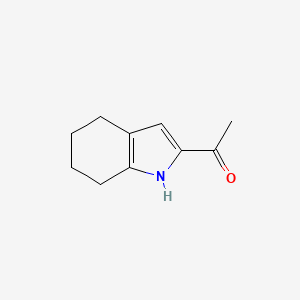 molecular formula C10H13NO B13121557 1-(4,5,6,7-tetrahydro-1H-indol-2-yl)ethanone 