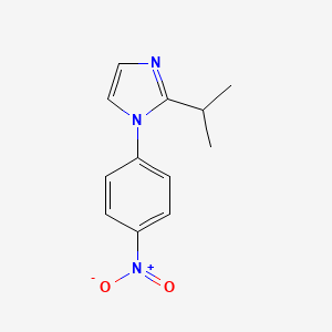 molecular formula C12H13N3O2 B1312156 2-异丙基-1-(4-硝基苯基)-1H-咪唑 CAS No. 123320-59-2