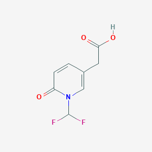 molecular formula C8H7F2NO3 B13121562 (1-Difluoromethyl-2-oxo-1,2-dihydropyridin-5-yl)acetic acid 