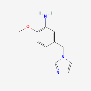 B1312162 [5-(1H-imidazol-1-ylmethyl)-2-methoxyphenyl]amine CAS No. 899374-46-0