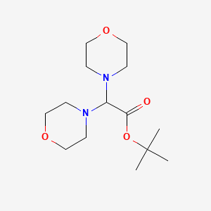 molecular formula C14H26N2O4 B13121633 tert-Butyl2,2-dimorpholinoacetate 