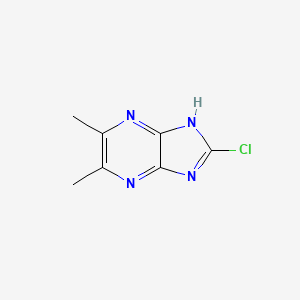 molecular formula C7H7ClN4 B13121641 2-Chloro-5,6-dimethyl-1H-imidazo[4,5-b]pyrazine 