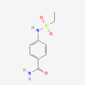 molecular formula C9H12N2O3S B13121665 4-(Ethylsulfonamido)benzamide 