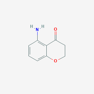 molecular formula C9H9NO2 B13121679 5-Aminochroman-4-one 