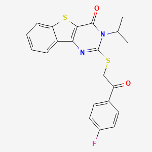 2-((2-(4-Fluorophenyl)-2-oxoethyl)thio)-3-isopropylbenzo[4,5]thieno[3,2-d]pyrimidin-4(3H)-one